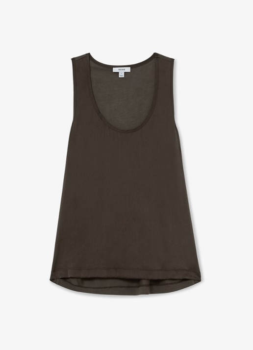 Reiss Ruby top van zijde - voorkant 5 bruin