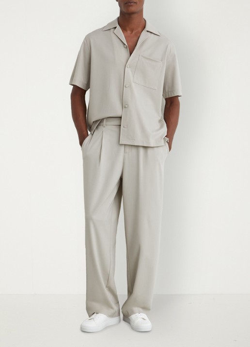 Reiss Russo regular fit overhemd - voorkant 2 beige