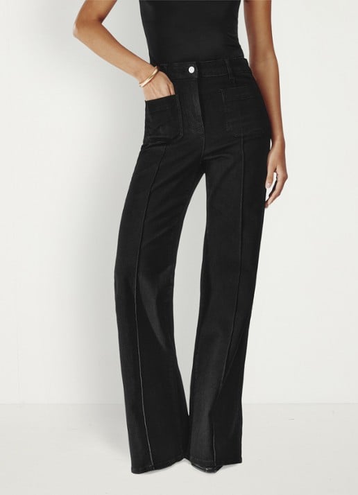 Reiss Sakura high waist flared jeans met gekleurde wassing