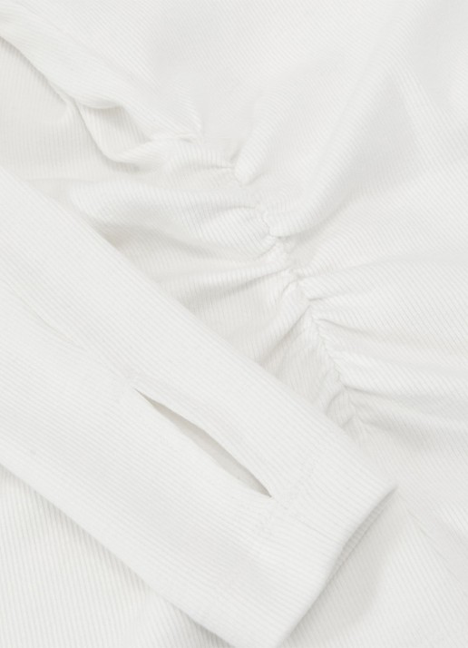Reiss Sandrine top met V-hals - detail 6 wit