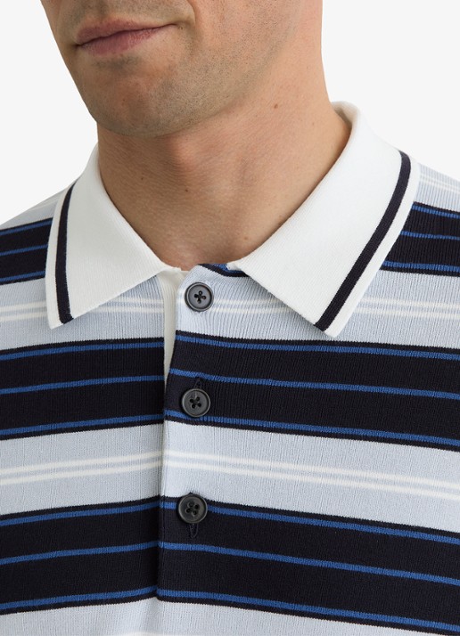 Reiss Scrum fijngebreide trui met streepprint  - detail 6 blauw