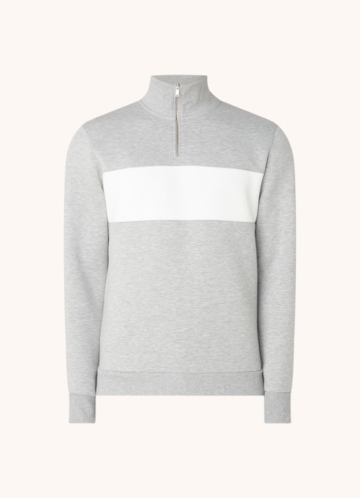 Reiss Sebastian pullover met col en halve rits - voorkant undefined