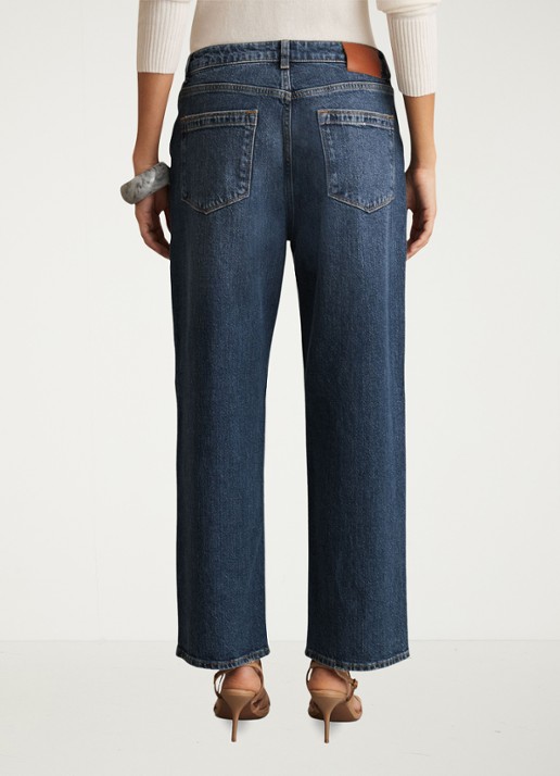 Reiss SELIN Mid-Rise Straight-Leg Jeans - achterkant 5 blauw