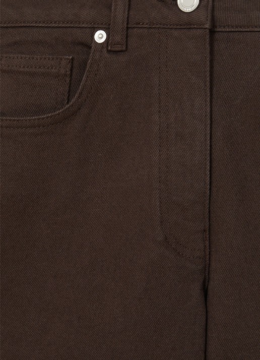 Reiss SELIN Mid-Rise Straight-Leg Jeans - detail 3 chocoladebruin