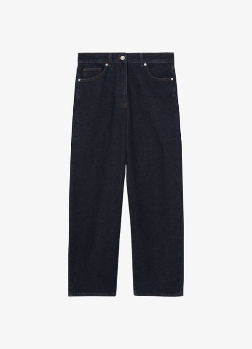 Reiss SELIN Mid-Rise Straight-Leg Jeans - voorkant 2 donkerblauw