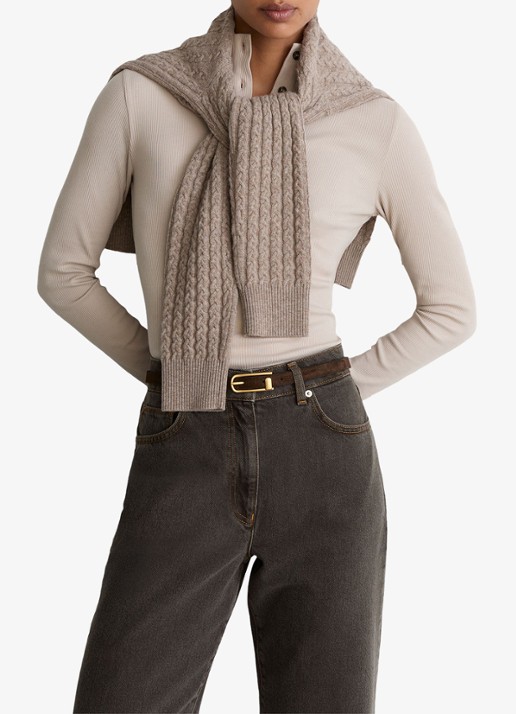 Reiss Selin mid waist straight leg jeans met gekleurde wassing - detail 2 bruin