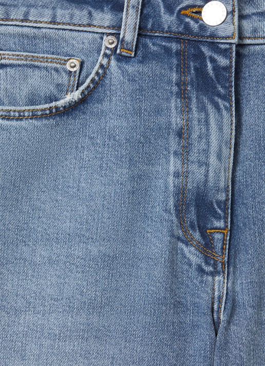 Reiss Selin mid waist straight leg jeans met steekzakken - detail 3 lichtblauw