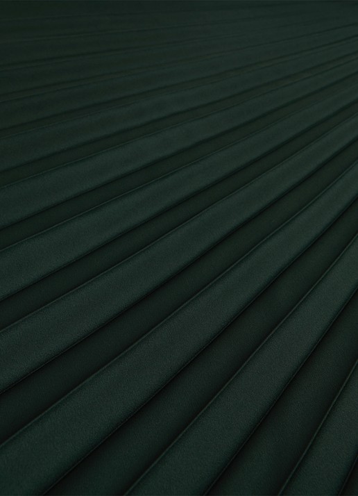 Reiss Seren midi rok met plissé - detail 6 donkergroen