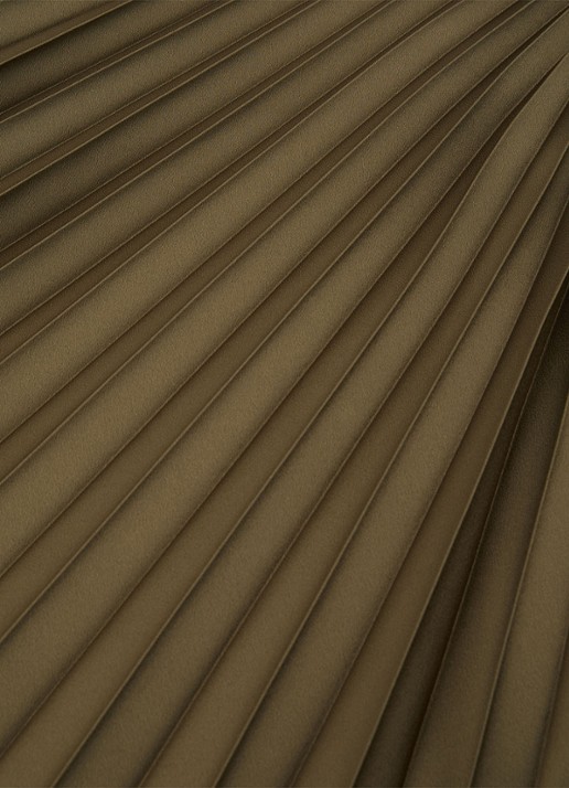 Reiss Seren midi rok met plissé - detail 7 khaki