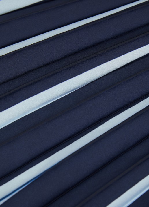 Reiss Serena midi rok met plooien - detail 7 donkerblauw
