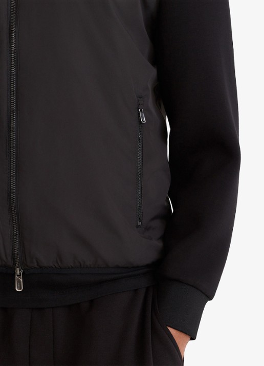 Reiss Shiels jack met capuchon en ritssluiting - detail 3 black / zwart