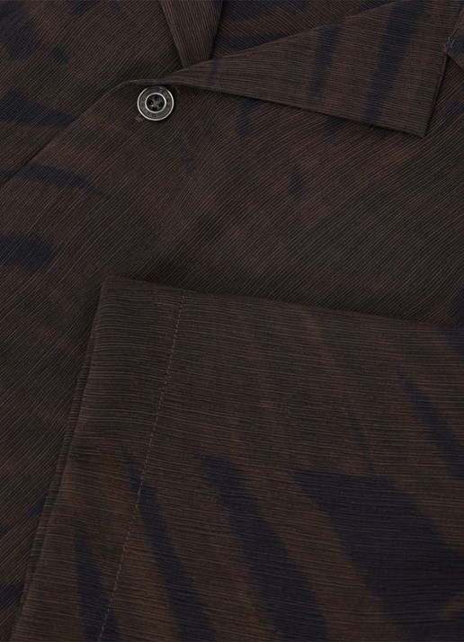 Reiss Shindora regular fit overhemd met grafische print - detail 3 bruin