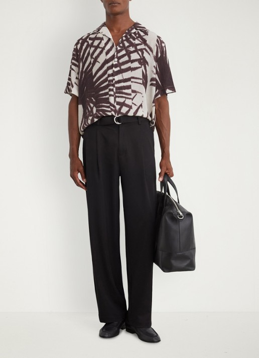 Reiss Shindora regular fit overhemd met grafische print - voorkant 6 bordeauxrood