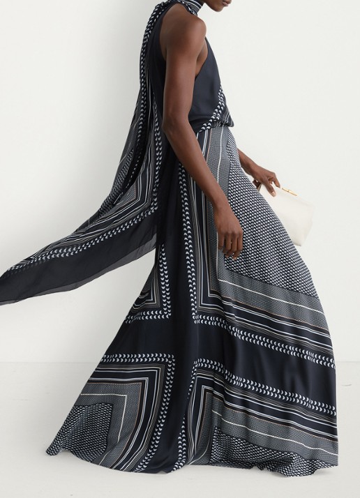 Reiss Skylar maxi jurk met grafisch patroon