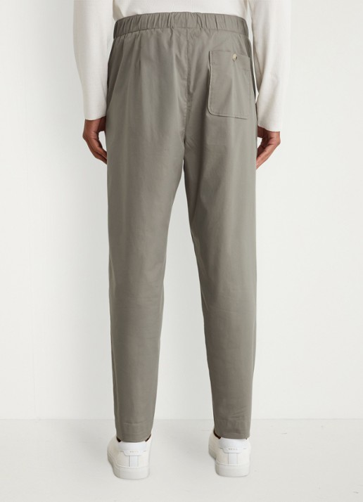 Reiss SNAP Cotton-Blend Lightweight Tapered Trousers - achterkant 6 olijfgroen