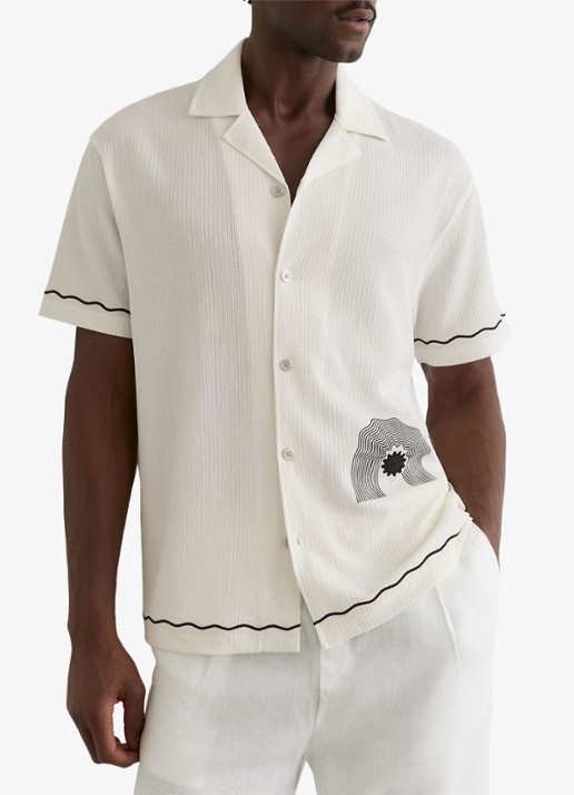 Reiss Solano regular fit overhemd met borduring