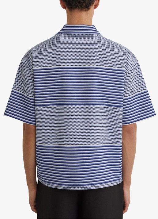 Reiss Solstice overhemd met streepprint - achterkant 3 blauw