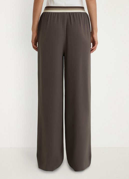 Reiss Sonnie high waist wide fit broek met steekzakken - achterkant 6 bruin