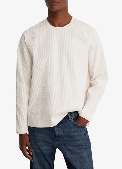 Reiss Soren sweater met wafelstructuur