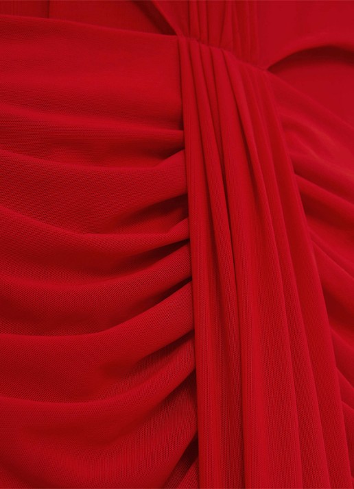 Reiss Starla maxi jurk met ruches - detail 6 rood