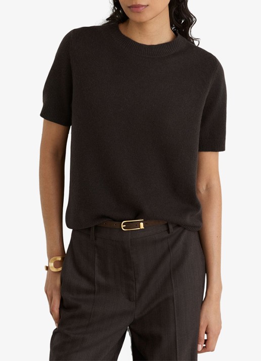 Reiss Stevie fijngebreid T-shirt van kasjmier