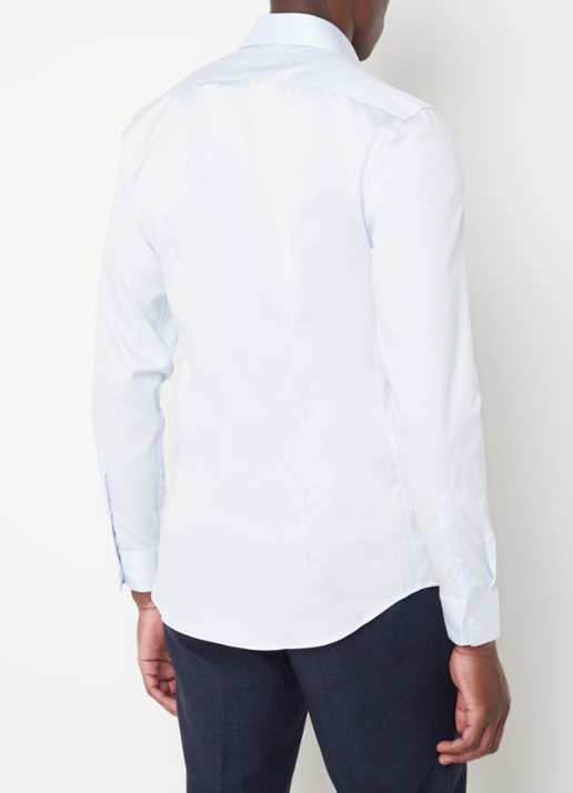 Reiss Storm slim fit overhemd met stretch  - achterkant lichtblauw