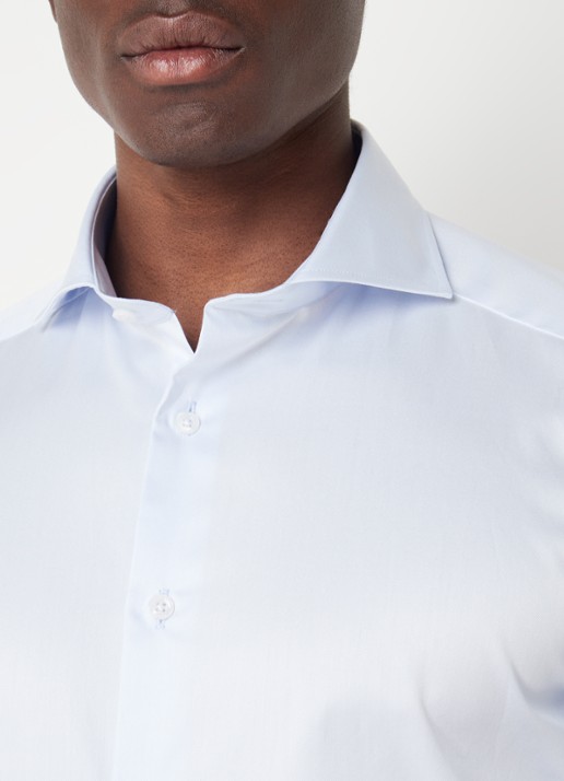 Reiss Storm slim fit overhemd met stretch  - detail 4 lichtblauw