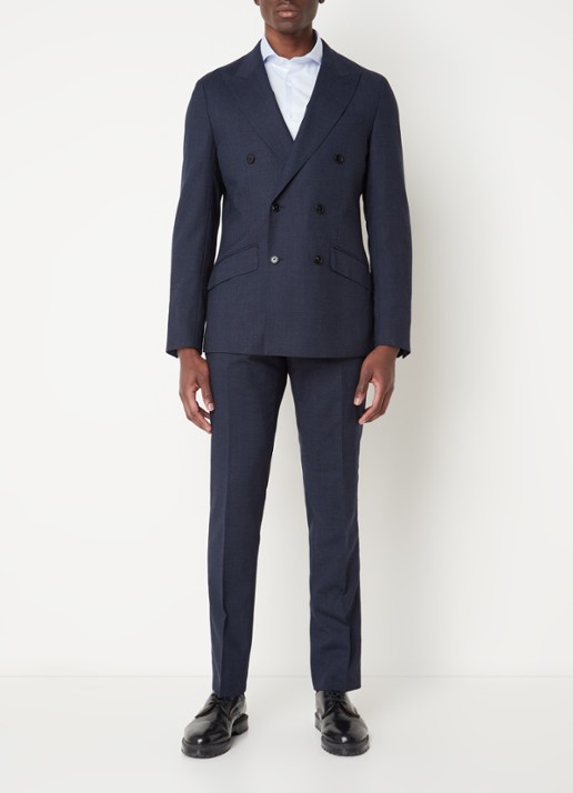 Reiss Storm slim fit overhemd met stretch  - voorkant 2 lichtblauw