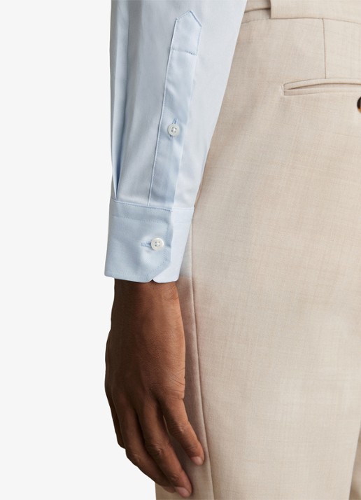Reiss Storm slim fit overhemd  - detail 3 lichtblauw