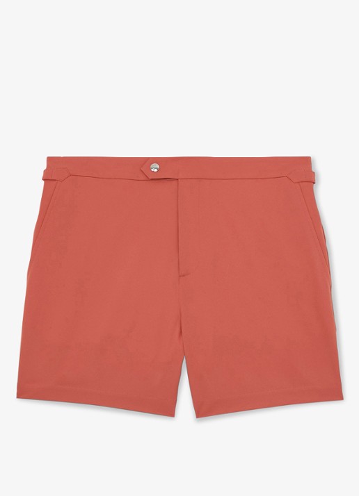 Reiss Sun zwemshort met steekzakken - voorkant 4 oranje