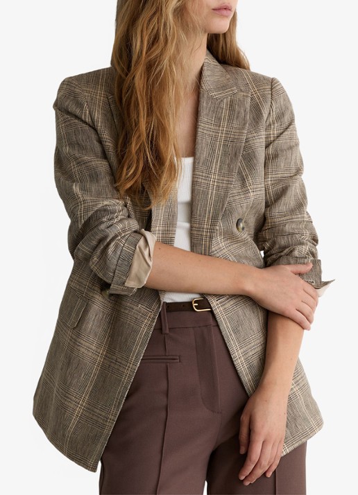 Reiss Sybil blazer met ruit dessin