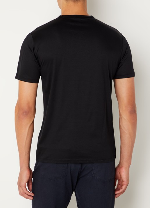 Reiss T-shirt van pima katoen  - achterkant 2 zwart