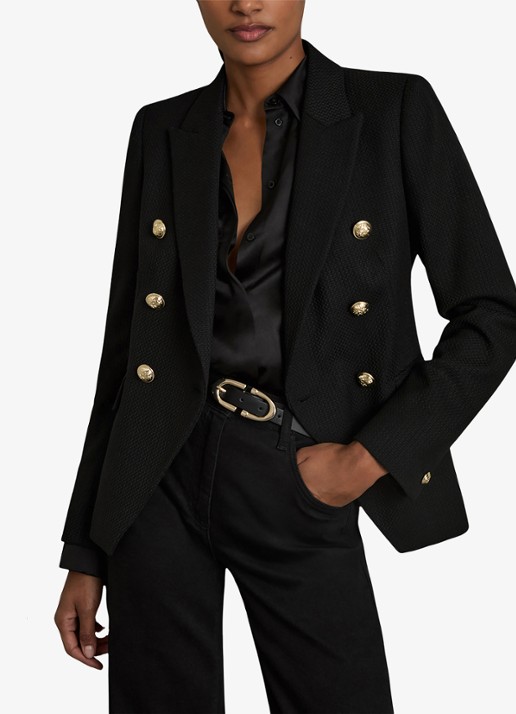 Reiss Tally double breasted blazer met sierknopen