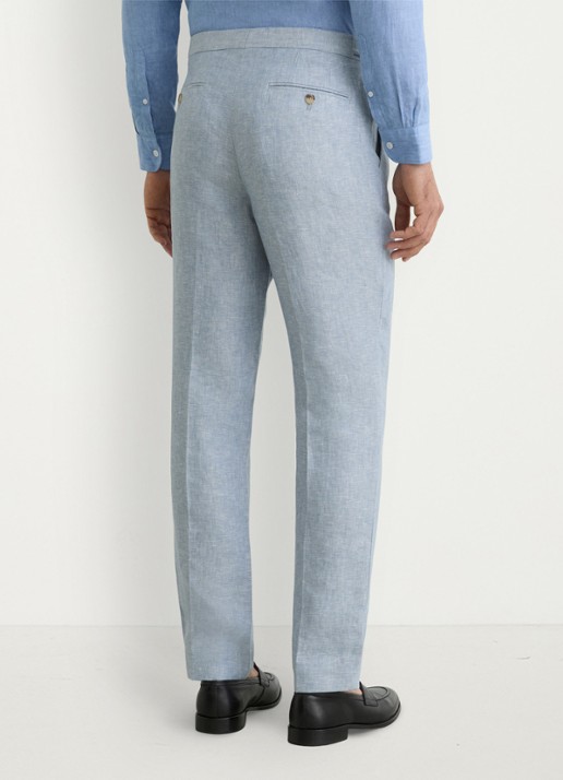 Reiss Tapered fit chino met knoop detail - achterkant lichtblauw