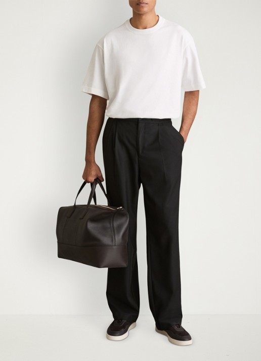 Reiss Tate oversized T-shirt met ronde hals - voorkant 5 wit