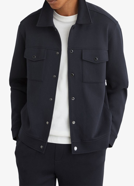 Reiss Thom regular fit overshirt met borstzak