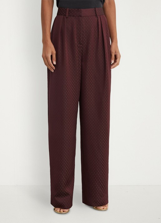 Reiss TILLY high waist wide fit pantalon met print