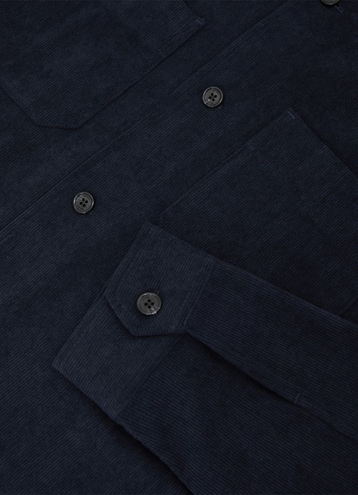 Reiss Townie overshirt van corduroy - detail 6 navy / blauw