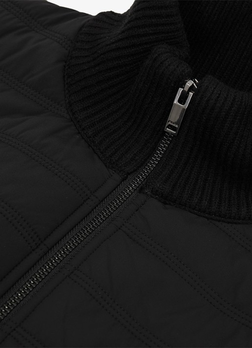 Reiss Townsend jack met quilt patroon - detail 6 black / zwart