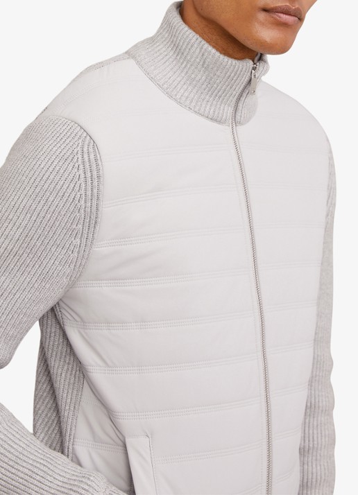 Reiss Townsend jack met quilt patroon - detail 5 soft grey / grijs