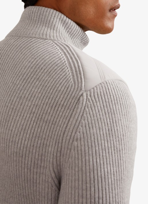 Reiss Townsend jack met quilt patroon - detail 6 soft grey / grijs