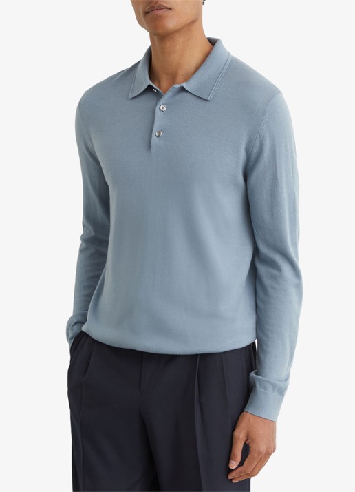 Reiss Trafford regular fit polo van merino wol