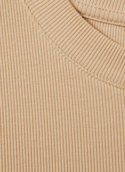 Reiss Trudy fijngebreide top met plooien - detail 6 camel