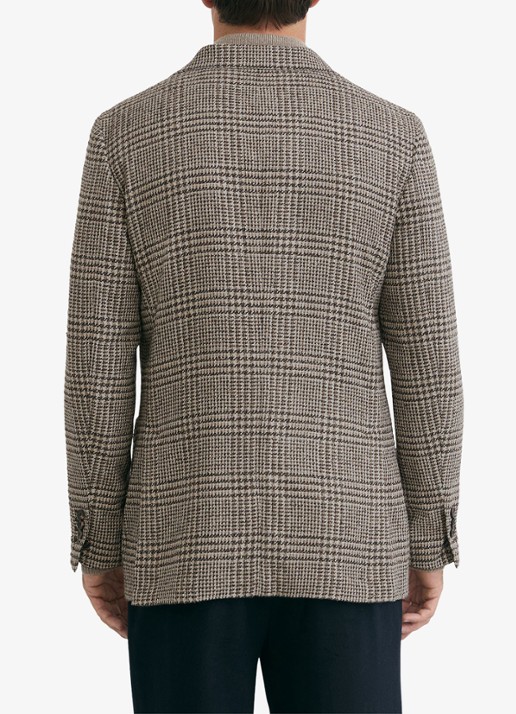 Reiss Tuscan colbert met ruitdessin - achterkant 3 bruin