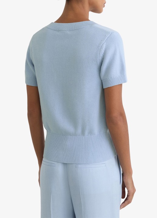 Reiss Valerie fijngebreide trui met V-hals - detail 3 blauw