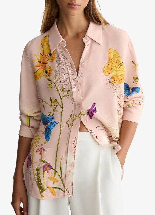 Reiss Veida blouse met bloemborduring