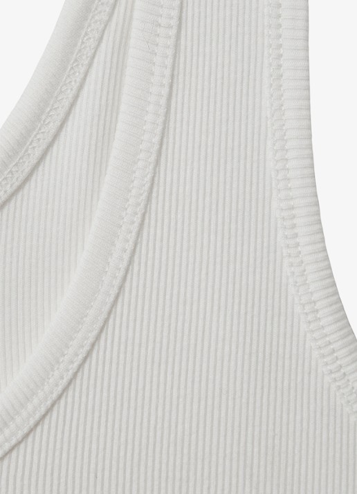 Reiss VIOLET Stretch-Cotton Ribbed Vest - detail 5 wit
