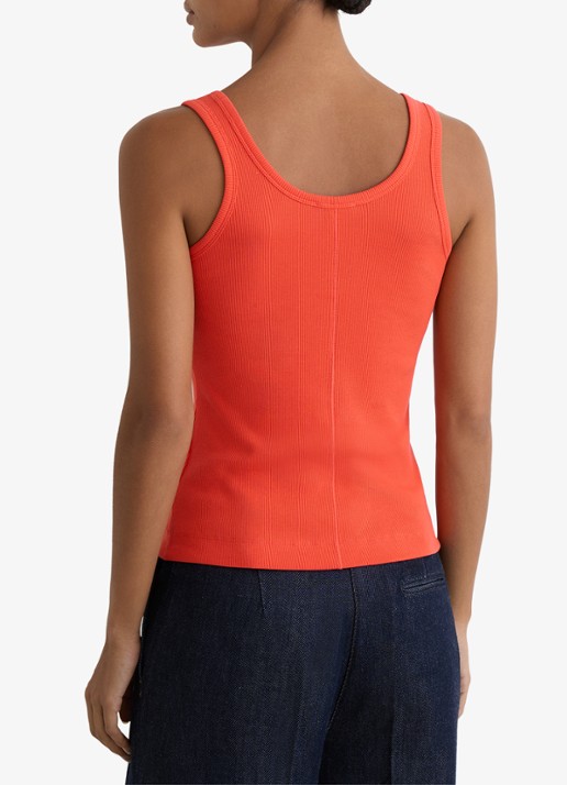 Reiss VIOLET Stretch-Cotton Ribbed Vest - achterkant 7 coral pink / roze