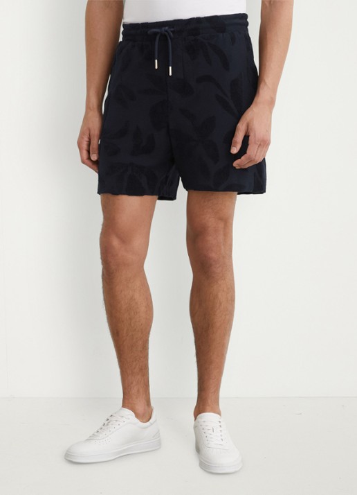 Reiss Voss straight fit korte broek van badstof