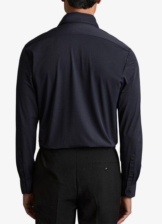 Reiss Voyager regular fit overhemd - achterkant 5 donkerblauw